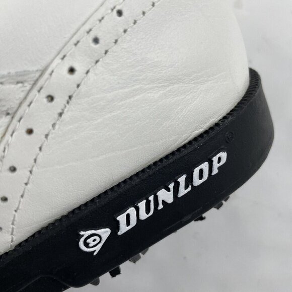 Dunlop Fuzzy Zoeller Fz6000c Leather Golf Shoes Men’s Size 8 White Lace Up - Picture 10 of 12